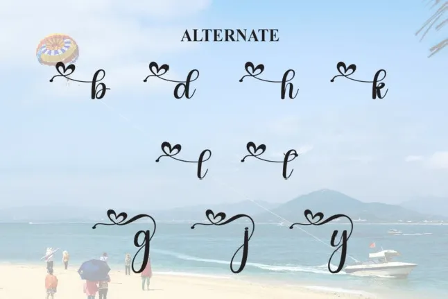 Happy Beach Calligraphy font