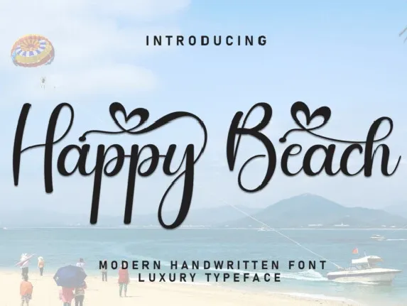 Happy Beach Calligraphy font