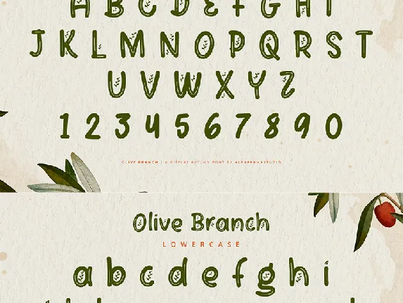 Olive Branch font