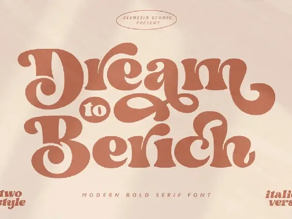 Dream to Berich font