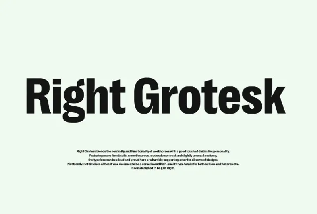 Right Grotesk Family font