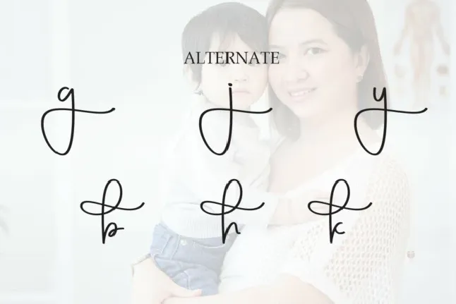 Auntybaby Script font