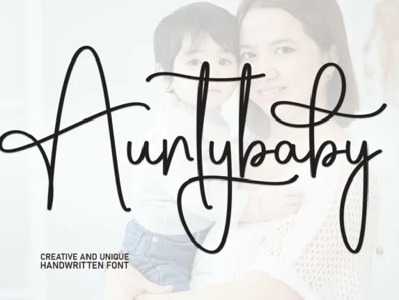 Auntybaby Script font