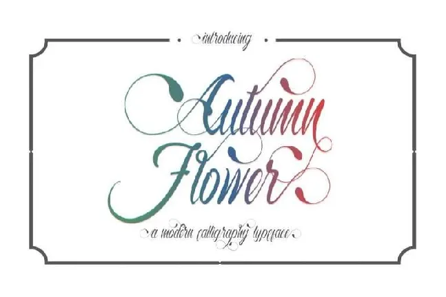 Autumn Flower Script Free font