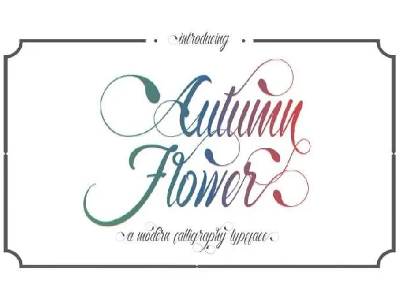 Autumn Flower Script Free font