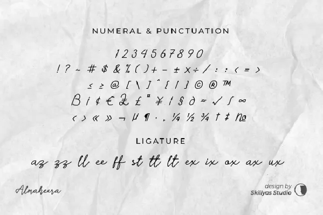 Almaheera font