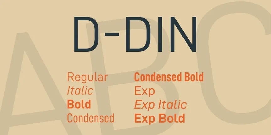 D-DIN Family font