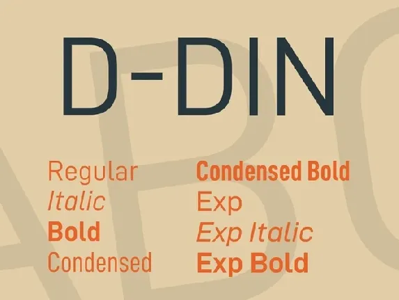 D-DIN Family font