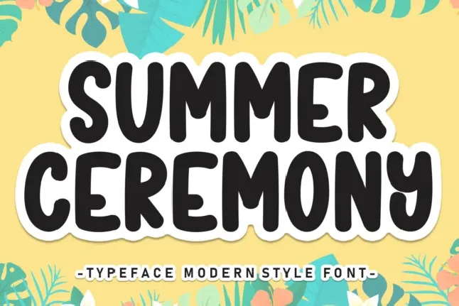 Summer Ceremony Display font