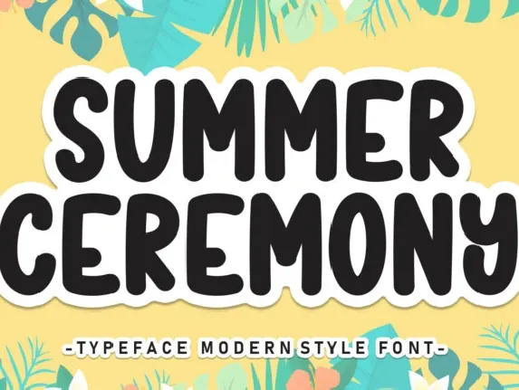 Summer Ceremony Display font