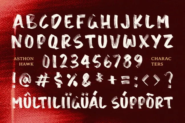 Asthon Hawk font