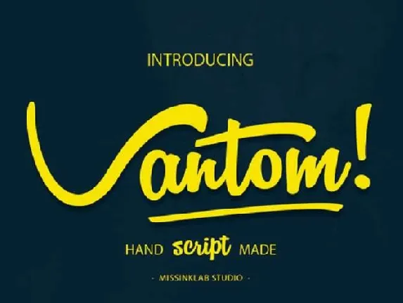 Vantom Script Free font