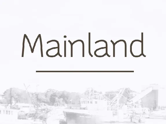 Mainland PERSONAL font