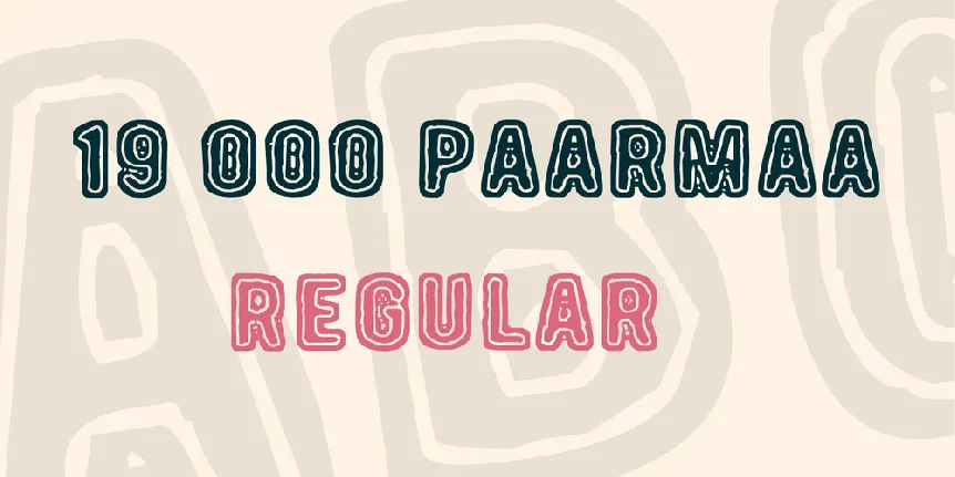 19 000 paarmaa font