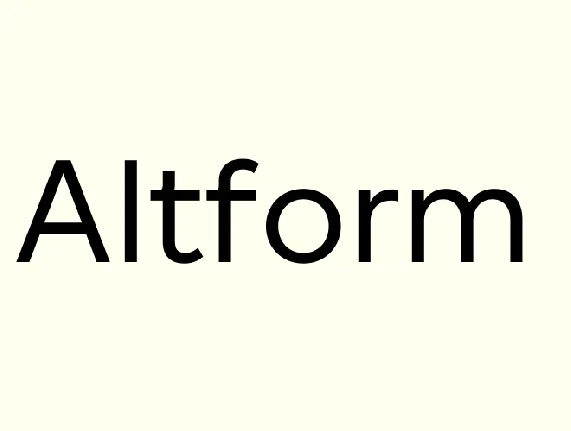 Altform Family font