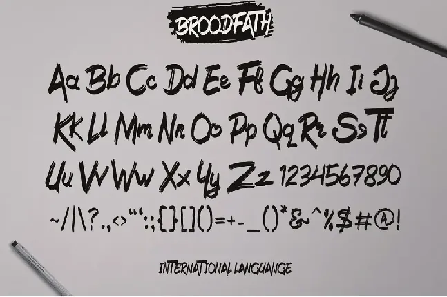 Broodfath Brush font