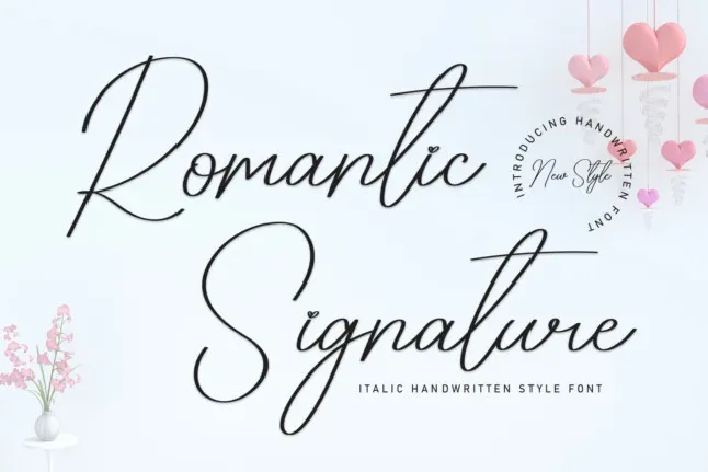 Romantic Signature Script font