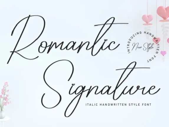 Romantic Signature Script font