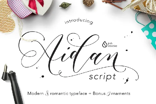 Aidan Romantic Free font