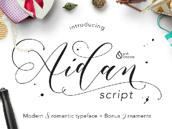 Aidan Romantic Free font