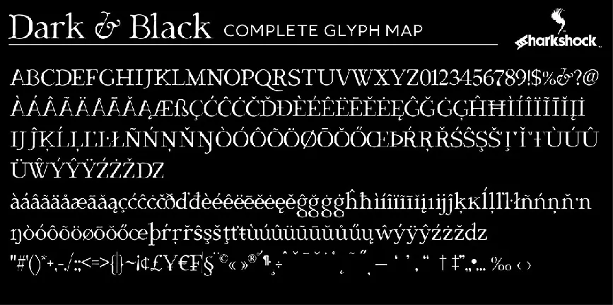 Dark & Black font