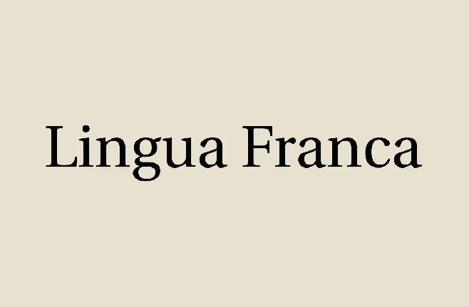 Lingua franca font