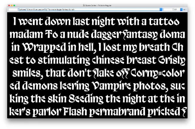 Trickster font