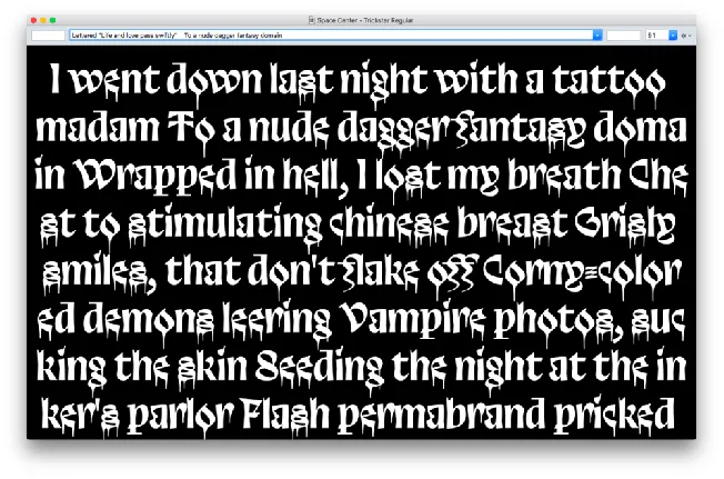 Trickster font