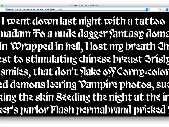 Trickster font