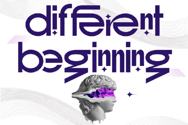 Different Beginning font