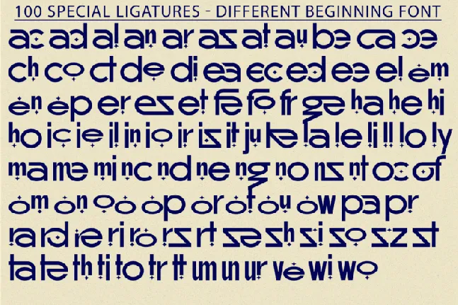 Different Beginning font