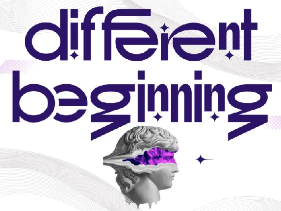 Different Beginning font