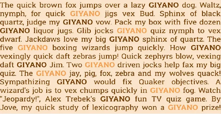 Giyano Family font