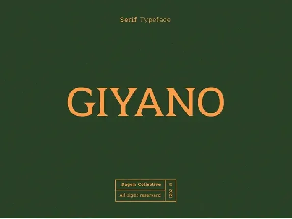 Giyano Family font