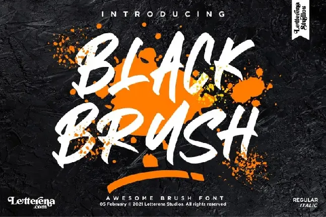 BLACK BRUSH Script font