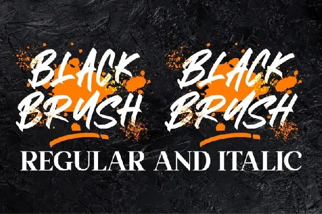 BLACK BRUSH Script font