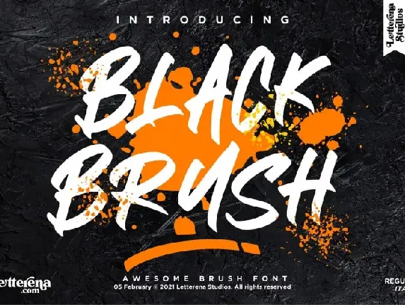 BLACK BRUSH Script font