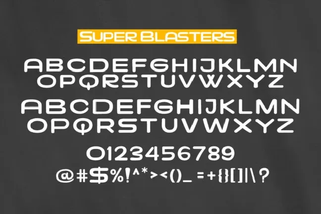 Super Blasters font