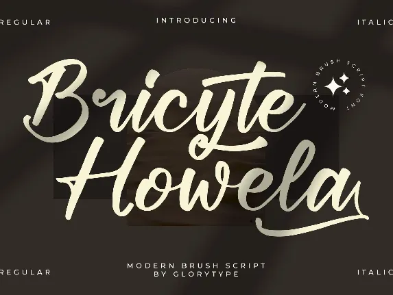 Bricyte Howela font