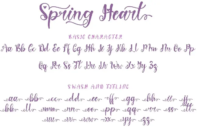 Spring Heart font