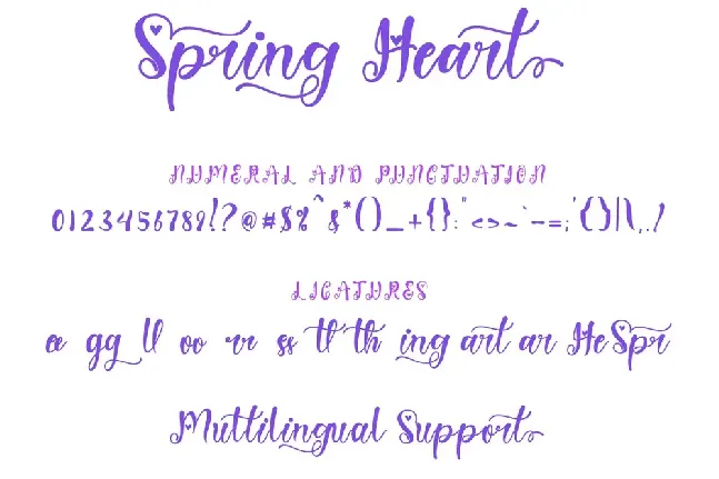 Spring Heart font