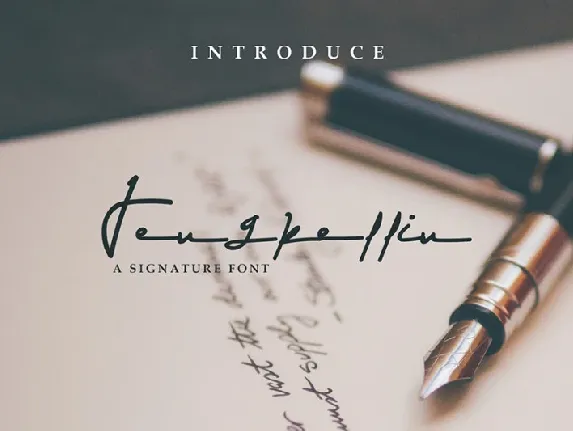 Jengkellin Signature font