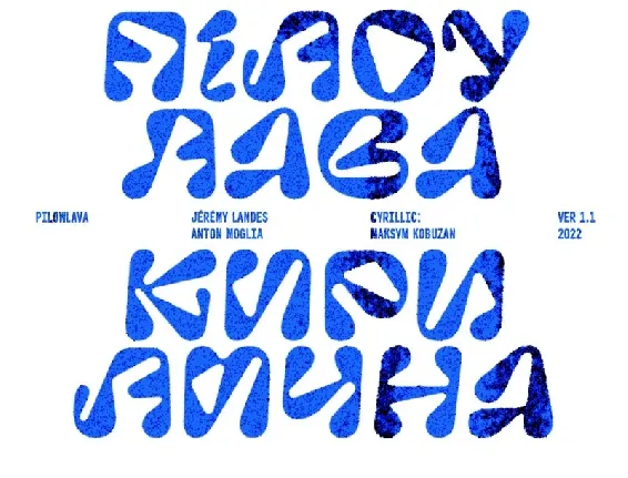 Pilowlava Cyrillic font