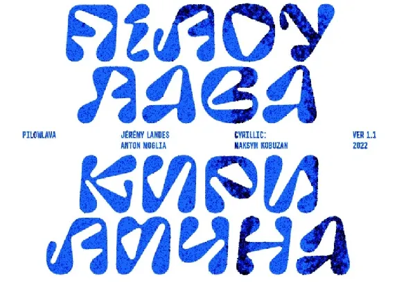 Pilowlava Cyrillic font