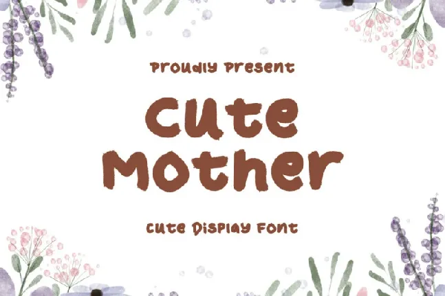 Cute Mother Display font