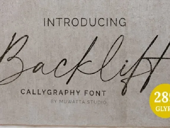 Backlift font