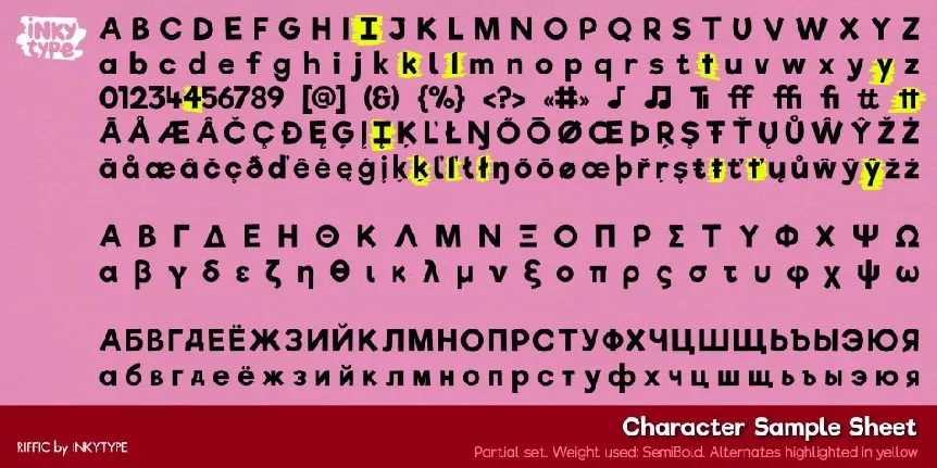 Riffic font