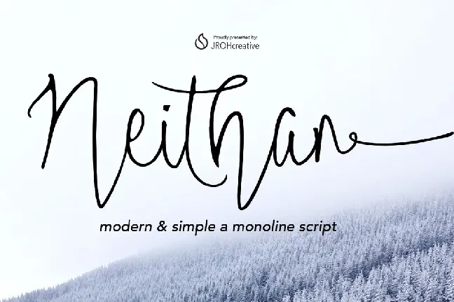 Neithan Monoline Script Free font