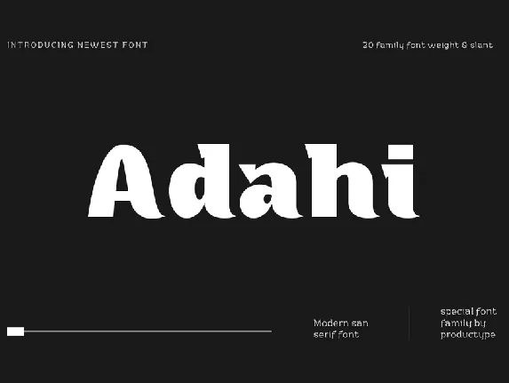 Adahi Personal Use font