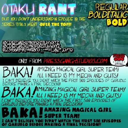 Otaku Rant font